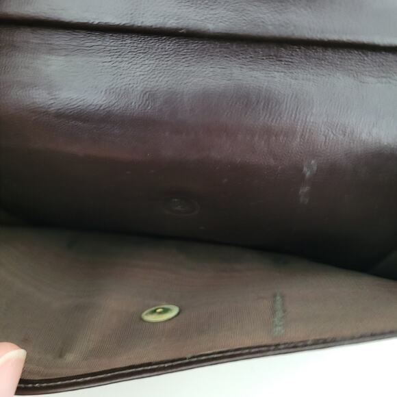 Valentino Vintage Bifold Logo Tan Beige Brown Wallet Large Soft Leather Italian - Picture 7 of 10